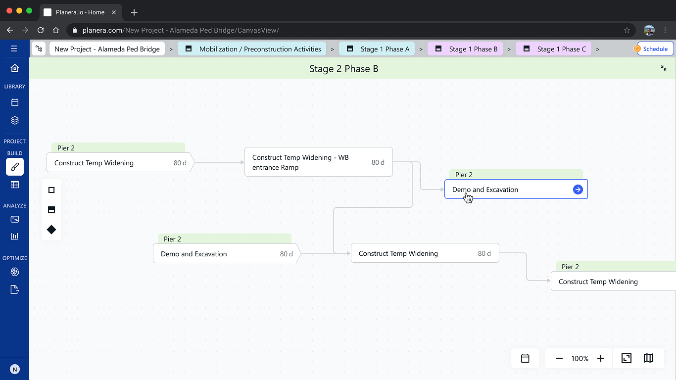 Canvas surface — navigation environment with spatial continuity